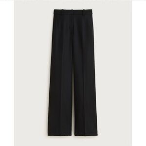 J. Crew Carolina Pant in Wool-Blend Flannel Trousers High-Rise Workwear Black